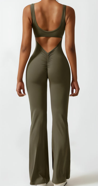 Tight Yoga Bodysuit Casual Hollow Seamless Women (Leggings)