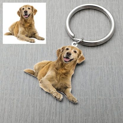 Custom Keychain – Personalized Photo Keyring for Dog, Cat & Pet Lovers