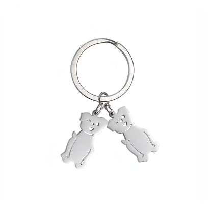 Personalized Name & Date Keychain – Custom Engraved Boy & Girl Keyring