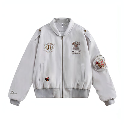 Lapel Baseball Uniform Jacket Men