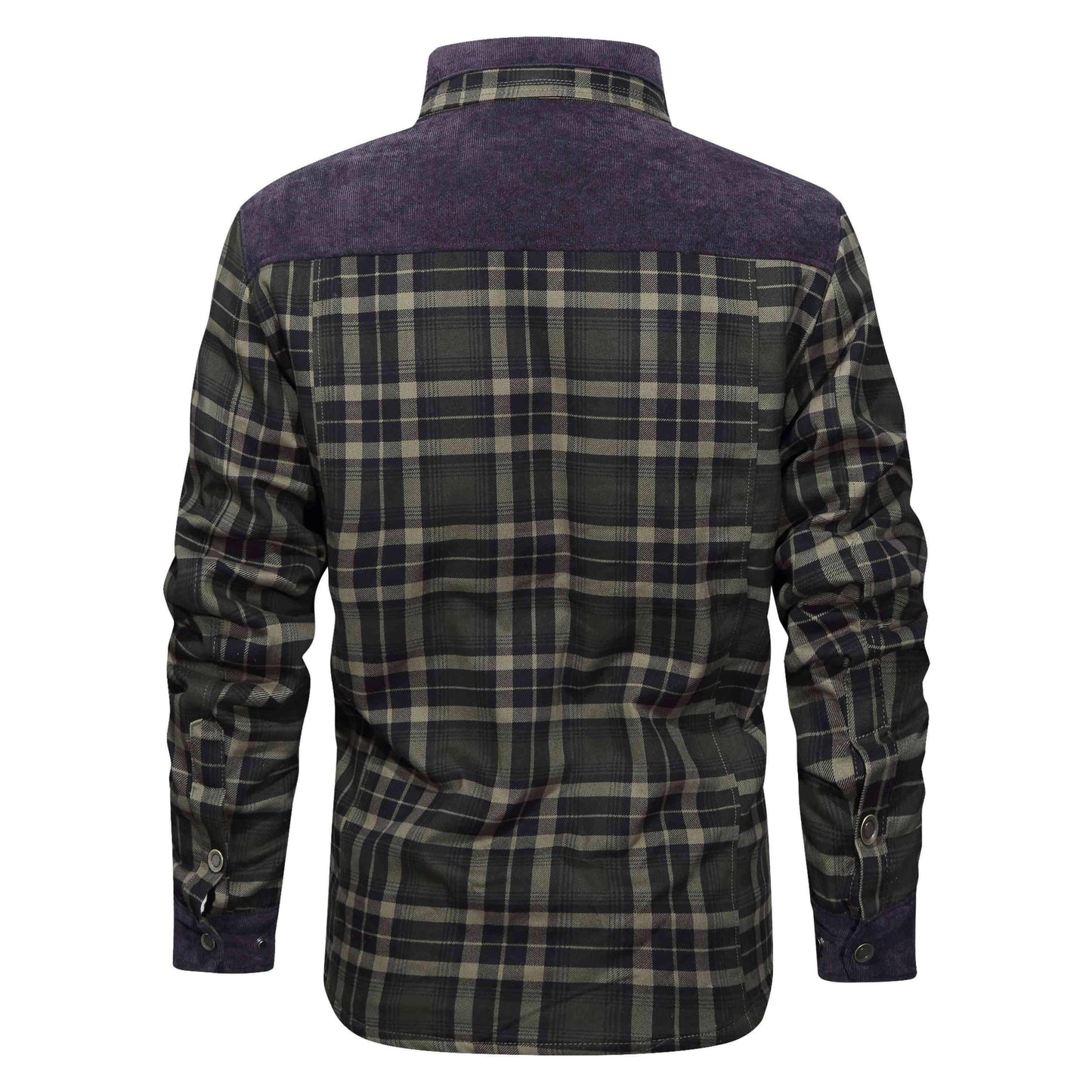 Verdickte Jacke mit klassischem kariertem Flauschfleece-Innenfutter