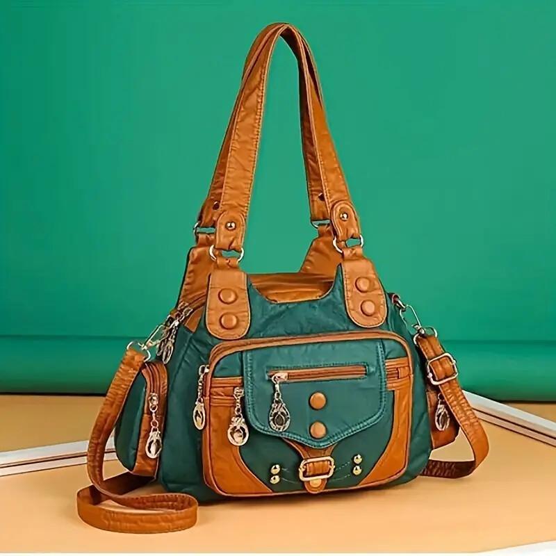 VALENZIA™ Vintage Leather Canvas Bag
