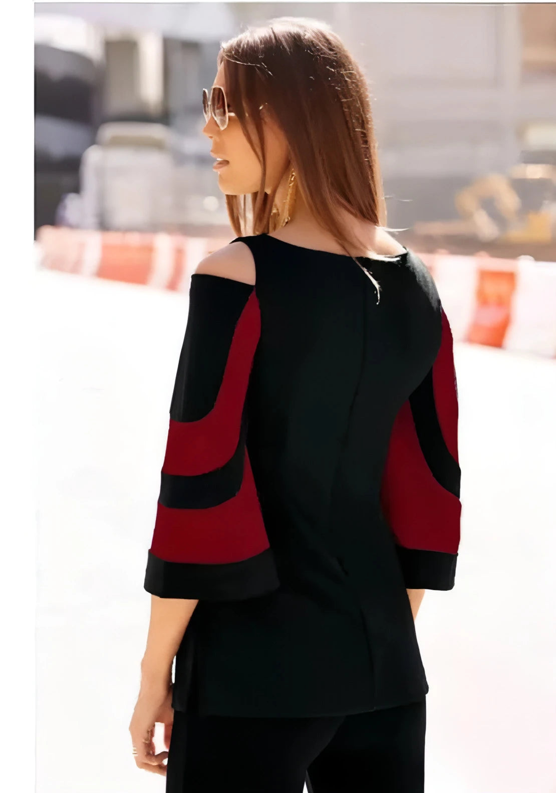 Women's Off-the-shoulder Flared Sleeves Top T-shirt