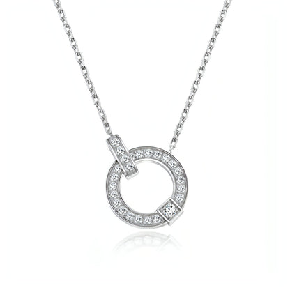 18K Gold Simple Fashion Diamond Clavicle Necklace