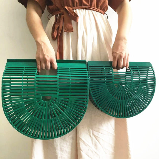 SolunaWeave™ – Bamboo Moon Clutch